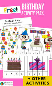 Printable Birthday Activities For Kids Birthday Activities Pack Free Printable Worksheets For Kids Pack Of 5 Free Activiti Birthday Activities Kids Birthday Activities Kids Worksheets Printables