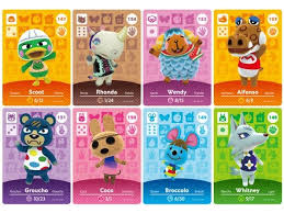 Animal Crossing New Horizons Amiibo Cards Scoot Whitney Broccolo Coco Groucho Wendy Al