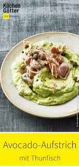 Hier Bekommt Die Cremige Avocado Besuch Von Wurzigem Thunfisch Ein Perfekter Aufstrich Fur S Brot Und Auch Noch Low Avocado Aufstrich Brotaufstrich Aufstrich