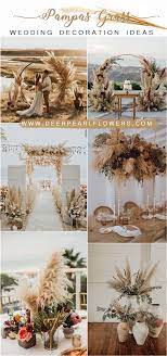 Pampas grass wedding table decor. Wedding Trend Alert 20 Incredible Pampas Grass Wedding Ideas My Deer Flowers