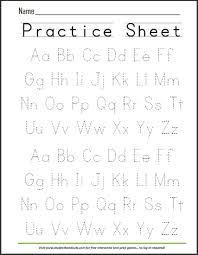 In the colors blue, green, pink, and yellow. Abcs Dashed Letters Alphabet Writing Practice Worksheet Student Handouts