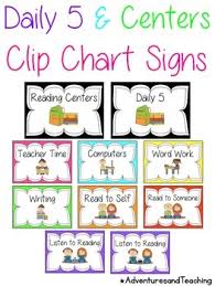 bright daily 5 reading center clip chart simple