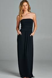 Pocket Maxi Black Black Strapless Maxi Dress Beautiful Maxi Dresses Maxi Knit Dress