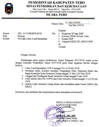 Izzuddin menyatakan pada 29 sya\'ban nanti. Jadwal Pembagian Rapor Sd Smp Satap Se Kabupaten Tebo Semester Ii Tp 2017 2018 Dinas Dikbud Kabupaten Tebo