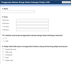 Pengkaji tahu masalah yang hendak dikaji, penemubual (enumerator) jelas makna soalan dan responden faham soalan untuk dijawab. Projek 2 Soal Selidik Penggunaan Bahasa Slanga Dalam Kalangan Pelajar Ukm Slanga Dalam Bab 5 Novel Rooftop Rant