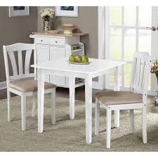 Metropolitan 3 Piece Dining Set Multiple Finishes Walmart Com In 2020 Small Kitchen Table Sets Wooden Dining Set Nook Dining Set