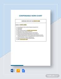 Compensable Work Chart Template Word Google Docs Apple