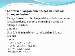 Bilangan Biner Pecahan Dan Operasi Aritmatika Ppt Download
