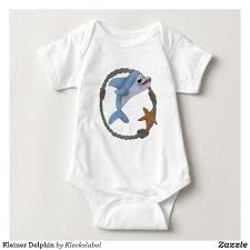 Trotz seiner ähnlichkeit mit einem großen fisch gehört der delfin zur familie der säugetiere. Kleiner Delphin Baby Strampler Zazzle De Baby Strampler Baby Schlafanzug Baby