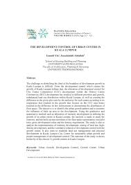 (this question and the way to work it out is detailed below). Pdf The Development Control Of Urban Centre In Kuala Lumpur