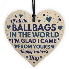 You'll create memories with a gift the whole family will enjoy for years to come. Funny Rude Fathers Day Gifts Novelty Wooden Heart Gift For Dad