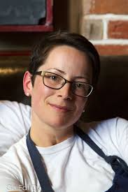 Chef Brittany Manning at the Red Lion Freehouse, a Michelin-starred  restaurant at East Chisenbury in Wiltshire, England