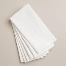 White Buffet Napkin Set Of 6 White Buffet White Napkins Napkins