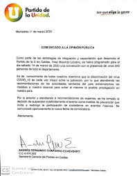 Uno | los candidatos a la dirección administrativa de la cámara y la defensoría del pueblo dividen al partido de la u. Por El Covid 19 Se Aplaza Convencion Del Partido De La U Tintiando
