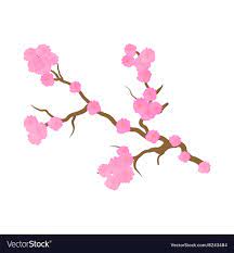 Cartoon cherry blossom