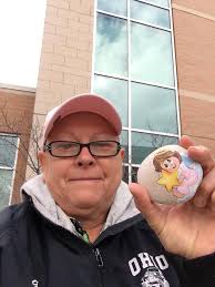 Handing out angels to chemo patients in the infusion room