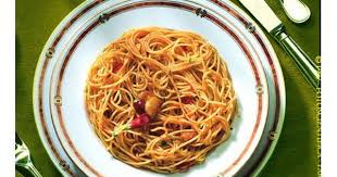 Recette Spaghettis A L Ail Et Aux Tomates Recette Spaghetti A L Ail Aliments Cholesterol Aliments De Reduction De Cholesterole