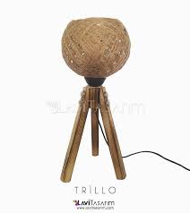 Ayakli Masa Lambasi Ahsap Trillo Masa Lambalari Lavi Tasarim