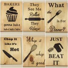 6 Funny Kitchen Signs Rustic Kitchen Signs Kitchen Decors Kitchen Puns Wood Burned Signs Set Of 6 Funny Kitchen Signs Wood Burning Crafts Wood Diy