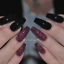 Matte Black And Red Glitter Nails 31 Trendy Nail Art Ideas For Coffin Nails Stayglam Coffin Nails Designs Trendy Nails Nails