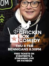 Top funny people this week at Chicken Box. Rory McSwiggan introduces Adam  Laughlin Charlotte Tee Roma Harvey Mustafa Saed Fintan Harvey Constance  Jordan Gerry Dorrity Mike Carlisle Lolly Pop Jp and ...