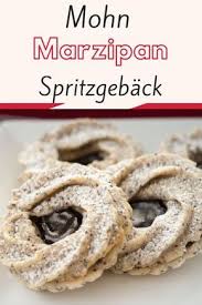Mohn Marzipan Spritzgeback Mohn Marzipan Kringel Platzchen Rezept Rezept Kekse Rezepte Marzipan