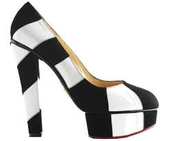 Black And White Striped Platform Heels Pin On Shoes