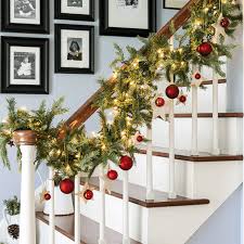 (around front picture window) any ideas…besides nails in the. 9 Beautiful Staircase Decorations For Christmas