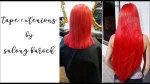 In this post, i show you how i dyed my dark textured hair extensions to get a vibrant red colour. Tape Extensions Red Hair From Short To Long Youtube