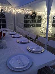 91x staff on monday, january 27th, 2020. Outdoor Tent Christmas Party Table Settings For A Winter Wonderland Theme Christmas Party Table Outdoor Christmas Party Company Christmas Party