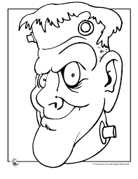 Holiday and seasonal coloring pages. Frankenstein Head Coloring Page Woo Jr Kids Activities