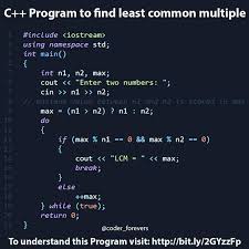C Program To Find Least Common Multiple In This Program Youll Learn How To Calculate Lcm L C Programming Learning Programing Knowledge C Programming Tutorials