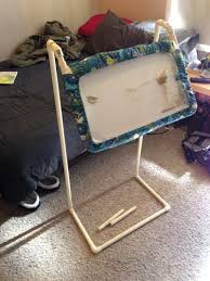 How To Turn Your Lap Stand Into A Floor Stand Diy Embroidery Stand Diy Embroidery Hoop Stand Framed Cross Stitch