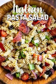 Easy Italian Pasta Salad Recipe Crazy For Crust Recipe Easy Italian Pasta Salad Pasta Salad Recipes Pasta Salad Italian