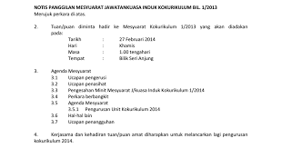 Pengertian mesyuarat mesyuarat adalah perbincangan formal diantara tiga (3) individu atau lebih untuk mencapai objektif bersama melalui proses komunikasi pengurusan mesyuarat meja bulat tampak demokratik pandangan yang paling baik di mesyuarat adalah perbincangan formal diantara. Notis Panggilan Mesyuarat Docx Google Drive