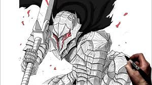 How To Draw Guts Armour Step By Step Berserk Youtube