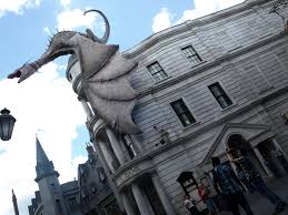 Gringotts Bank And The Entrance To Harry Potter And The Escape From Gringotts Wizarding World Of Harry Potter Harry Potter World California Wizarding World