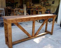 60 Inch Rustic Console Table Extra Narrow Sofa Table Entryway Etsy In 2020 Farmhouse Console Table Rustic Console Tables Console Table
