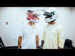 Lewis Hamilton Sebastian Vettel Swap F1 Helmets Youtube Lewis Hamilton Hamilton Mercedes Lewis