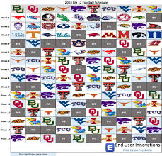2014 Big 12 Football Schedule Big12 Collegefootball Big 12 Football Football College Football
