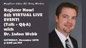 6th LIVE EVENT with Dr. Jaden Webb