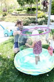 Pool Full Of Bubble Solution Use Hula Hoop To Make Bubbles Over Kids Bubble Party Bubble Birthday Parties Bubble Birthday