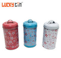 Wholesale OEM ODM Tinplate Storage Container Cylinder Shape Metal Box Tea  Small Tin Can for Loose Tea