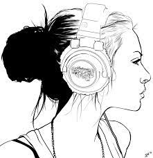 Pause and replay as often as required. Headphone Punk Lineart By Jemm318 D35jdul Art Drawings Music Drawing