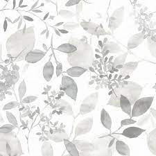 Nuwallpaper 30 75 Sq Ft Grey Vinyl Ivy Vines Self Adhesive Peel And Stick Wallpaper Lowes Com Peel And Stick Wallpaper Botanical Wallpaper Grey Wallpaper