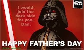 Keep scrolling to see more new dads celebrating their first father's day as a parent! Darth Vader S Father S Day Message Dark Side Dark Father Dark Side Star Wars