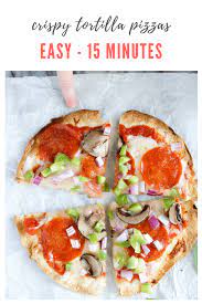 15 Minute Tortilla Pizza Recipe My Everyday Table Recipe Tortilla Pizza Recipe Using Tortillas Pizza Recipes Using Tortillas