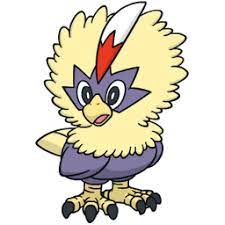 A large white plume of feathers covers its head and three tail feathers extend from its lower back. Rufflet Type Strengths Weaknesses Evolutions Moves And Stats Pokestop Io