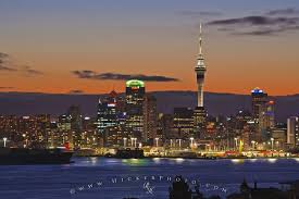 Night Lights Of Auckland City On Th North Island Of New Zealand Auckland City City Night Pictures
