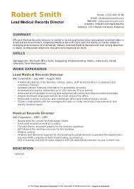 medical records director resume samples qwikresume